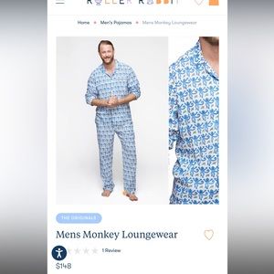 NWT Mens Roller Rabbit Pajamas